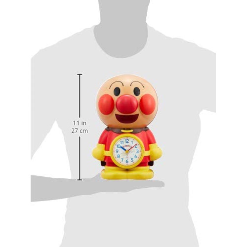  RHYTHM 호빵맨 알람시계 놀이 음성 3D 4SE552 M06 27.2x19.2x16.8cm