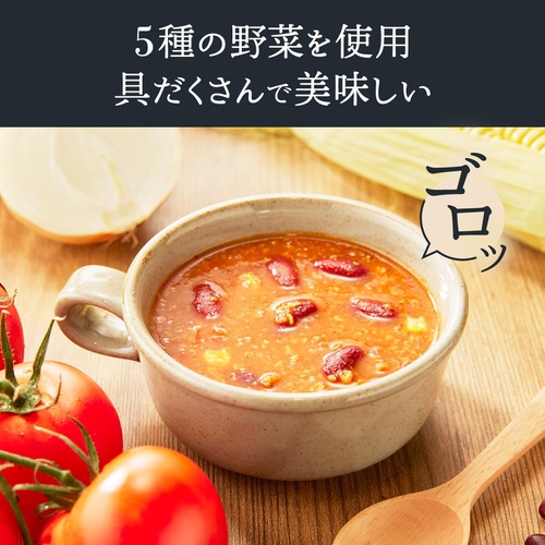  KAGOME 식물성 단백질을 섭취 완숙 토마토 칠리빈즈 수프 160g 5봉