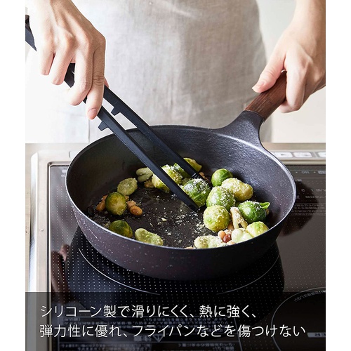  Yamazaki 실리콘 야채 젓가락 집게 약 W6XD2XH28cm 미끄럼 방지 내열