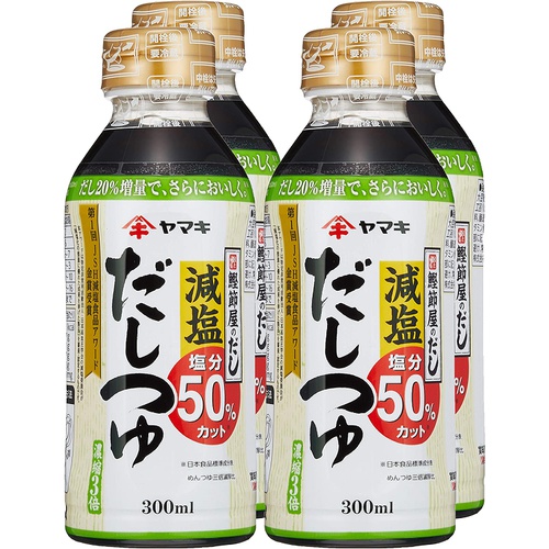  야마키 저염 육수 다시 쯔유 300ml 4병 일본 조미료