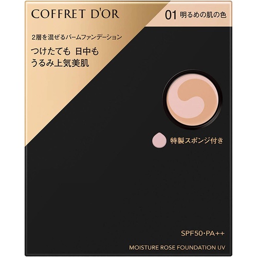  COFFRET D'OR 모이스처 로제 파운데이션 UV 01 밝은 피부색 10g