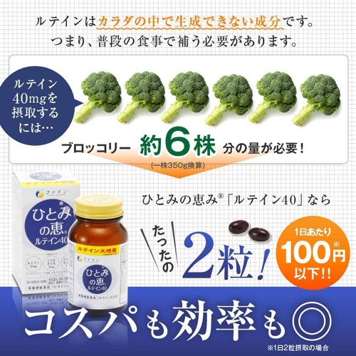  FINE JAPAN 루테인 40 제아크산틴 빌베리 추출물 60알