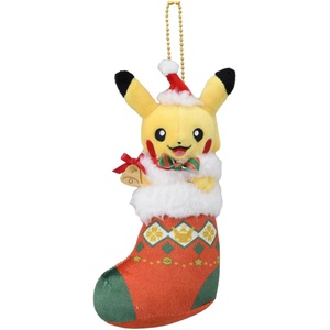 Pokemon 오리지널 봉제인형 Paldeas Christmas Market 피카츄 18×9.5×6.5cm