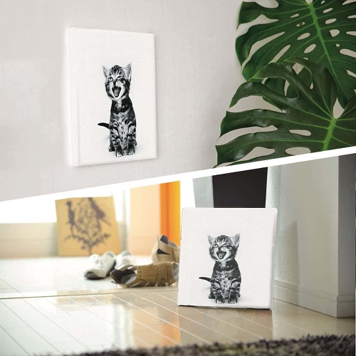  ArtDeli 고양이 동물 아트 패널 30*30cm 인테리어 심플 패브릭
