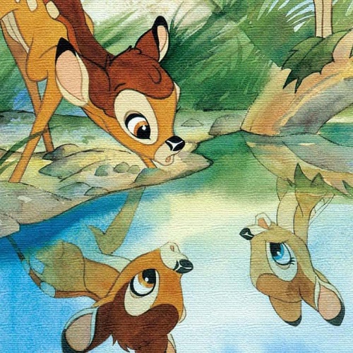  ArtDeli 디즈니 밤비 아트 패널 30×30cm 일러스트 동물 인테리어 그림 