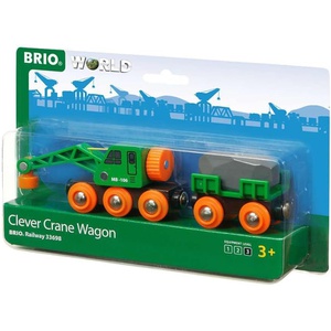 BRIO 녹색 크레인 왜건 33698 장난감 자동차
