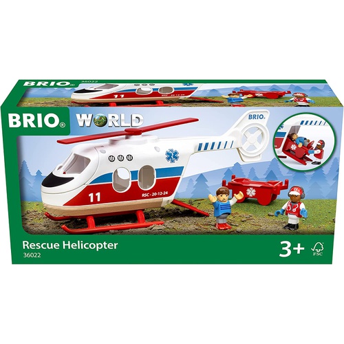  BRIO WORLD 구급 헬리콥터 36022 나무 장난감