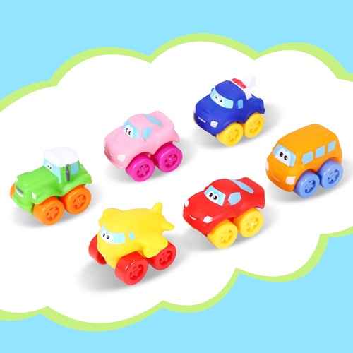  Bemixc 미니카 6대 아기 장난감 어린이용 작업차 장난감