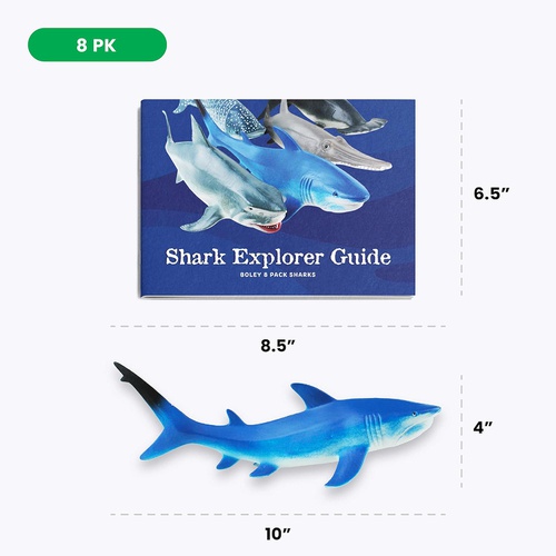  Boley Shark 8마리 세트 피규어 목욕 놀이 바다생물 장난감 