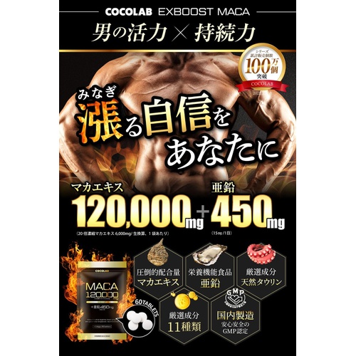  COCOLAB EXBOOST 생강 마카 120,000㎎ 아연 450㎎ 로열젤리 보충제 60알