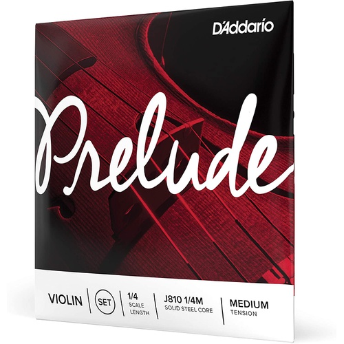 DAdario 바이올린 현 Prelude 세트 J810 1/4M Medium Tension