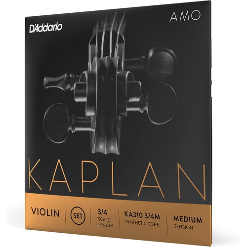  DAdario 바이올린 현 Kaplan Amo 세트 KA310 3/4M Medium Tension