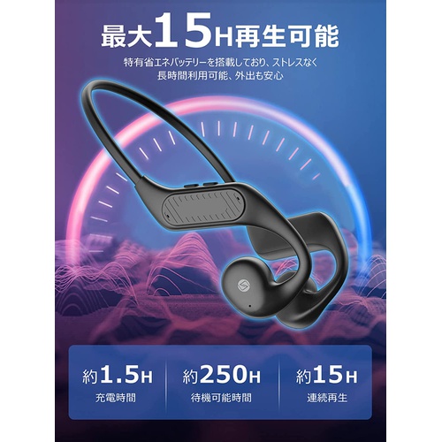  F.G.S 공기 전도 이어폰 Bluetooth 5.3 스포츠 이어폰 마이크 부착 