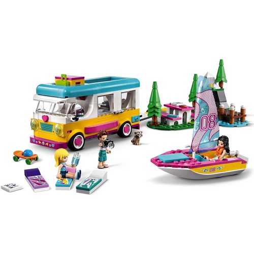  LEGO 프렌즈 캠핑카와 보트 숲의 캠핑카와 보트 41681 장난감 블럭