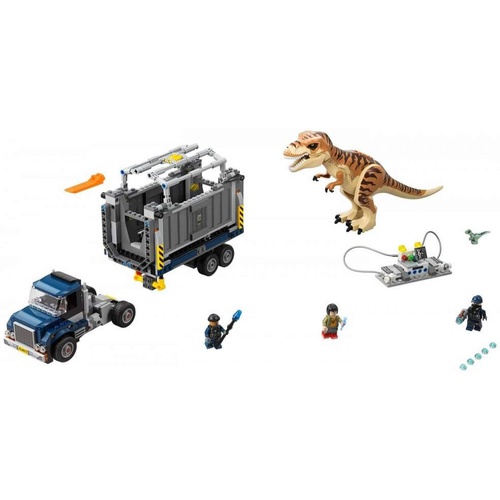  LEGO 쥬라기 월드 T 렉스 수송 75933 공룡 플레이 세트 장난감 트럭 포함 609피스