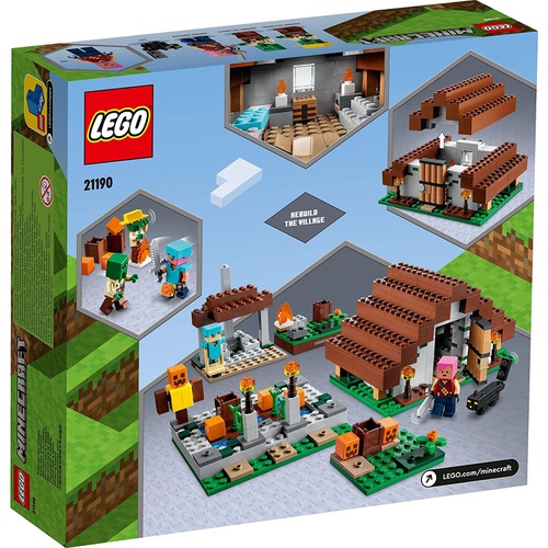  LEGO 마인크래프트 버려진 마을 21190 장난감 블록