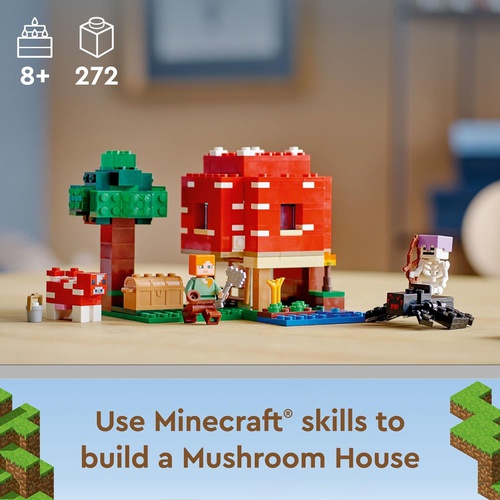  LEGO 마인크래프트 버섯하우스 21179 장난감 블록