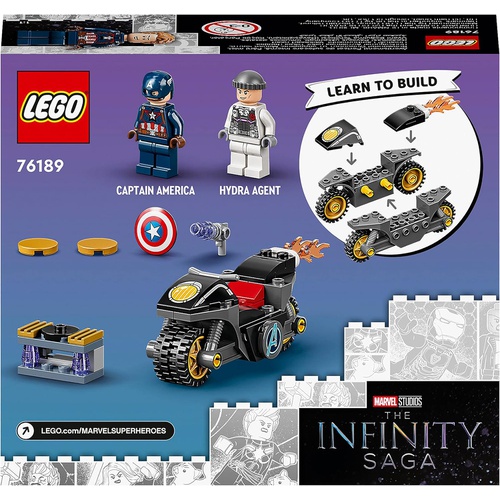  LEGO 슈퍼 히어로즈 캡틴 아메리카와 히드라의 결전 76189 장난감 블록