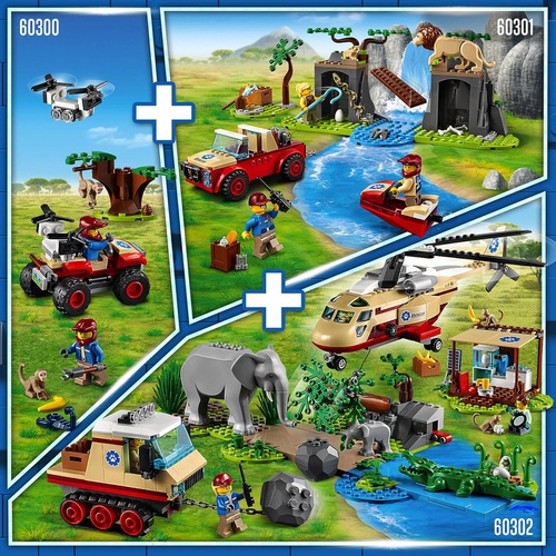  LEGO 시티 동물 레스큐 배기 60300 블럭 장난감 