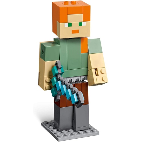  LEGO 마인크래프트 빅피그 알렉스와 닭 21149 블록 장난감