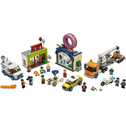  LEGO 시티 거대 크레인차 활약! 도넛샵 개점 60233 블록 장난감