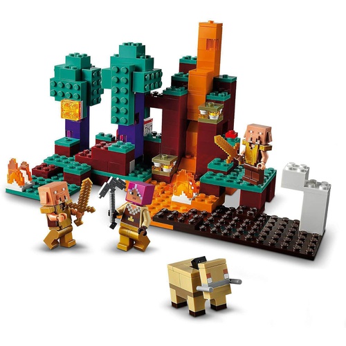  LEGO 마인크래프트 뒤틀린 숲 21168 장난감 블록