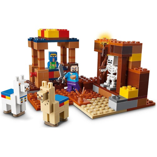  LEGO 마인크래프트 마을 사람들의 교역소 21167 장난감 블록