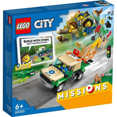  LEGO 시티 야생 동물 구조 미션 60353 장난감 블록 
