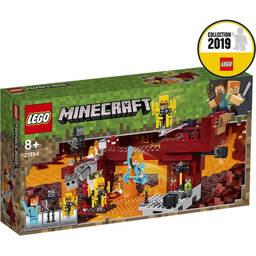  LEGO 마인크래프트 블레이즈브리지 전투 21154 장난감 블록