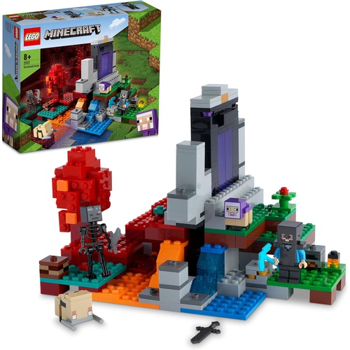  LEGO 마인크래프트 황폐한 포털 21172 장난감 블록
