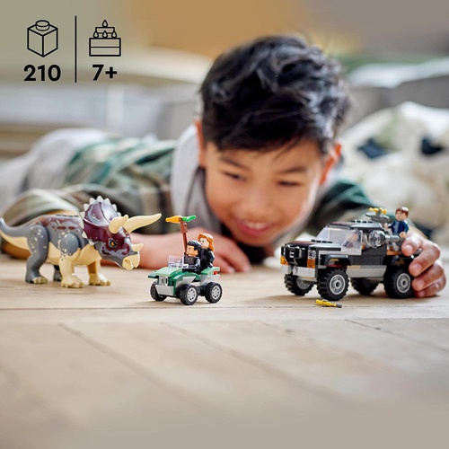  LEGO 쥬라기 월드 트리케라톱스 트럭 습격 76950 장난감 블록
