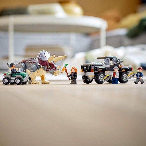  LEGO 쥬라기 월드 트리케라톱스 트럭 습격 76950 장난감 블록