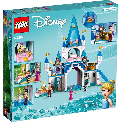  LEGO 디즈니 프린세스 신데렐라와 프린스 차밍의 멋진 성 43206 장난감 블록