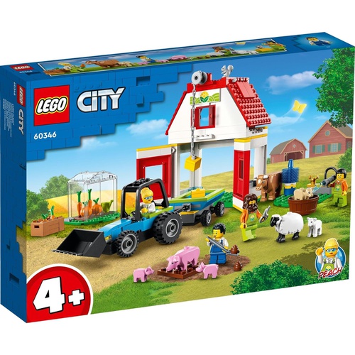  LEGO 시티 즐거운 농장의 동물들 60346 장난감 블록