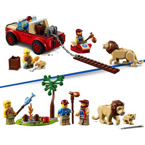  LEGO 시티 동물 구조 오프로더 60301 장난감 블록 