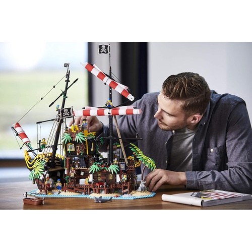  LEGO 아이디어 붉은수염선장의 해적섬 21322 블록 장난감