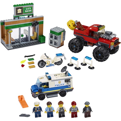  LEGO 시티 폴리스 몬스터 트럭 강도 60245 블록 장난감 