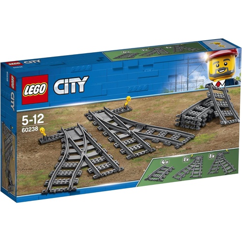  LEGO 시티 교차 레일 세트 60238 장난감 블록 