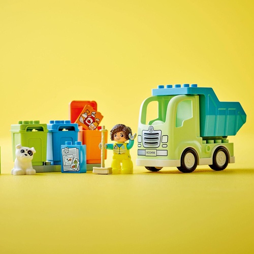  LEGO 듀프로의 거리 재활용 수거 트럭 10987 장난감 블럭