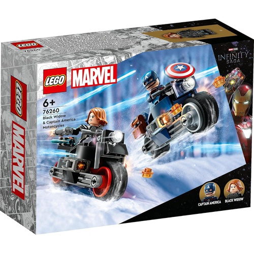  LEGO 슈퍼히어로즈 마블 블랙위도우와 캡틴아메리카 76260 장난감 블록