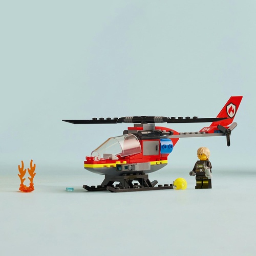  LEGO 시티 소방 구조 헬리콥터 장난감 블록 60411