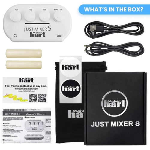  Maker hart Just Mixer S 스테레오 3입력/2출력 초소형 음성 오디오 믹서