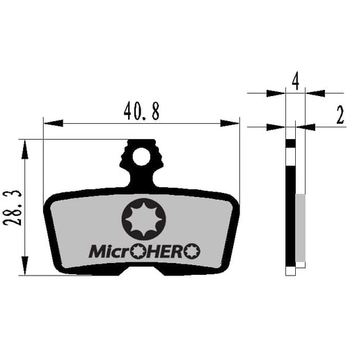  MicroHERO 디스크 브레이크 패드 SRAM AVID Code R용 패드