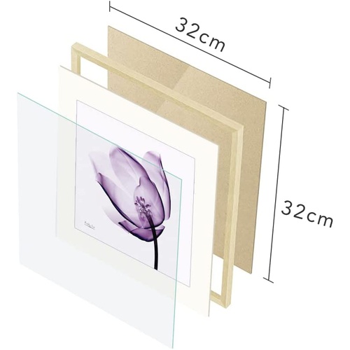  MitchyArt 보라색 튤립 인테리어 그림 꽃 아트 패널 액자 포함 32*32cm