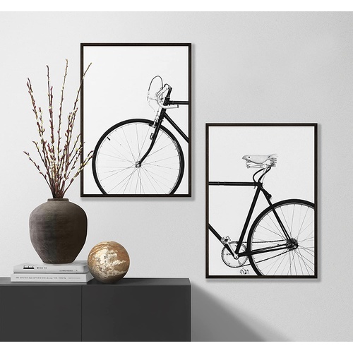  Modern Black and White 아트 포스터 북유럽 멋진 A3 2장 자전거 로드바이크 그림