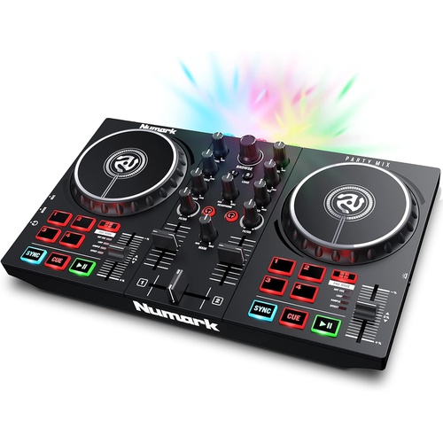  Numark DJ 컨트롤러 LED 라이트 탑재 초보자용 Party Mix II