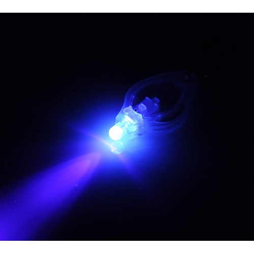 Onion 포켓 축광 라이트 UV LED 블랙 라이트 395nm 작은 카라비너 부착 2개입
