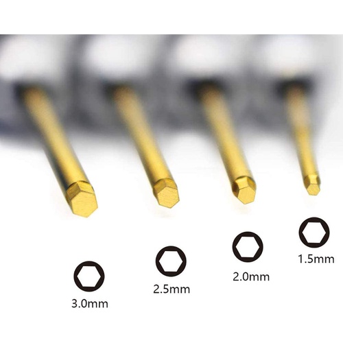  POHZE 육각 렌치 드라이버 질화티타늄 드론용 4pcs 세트 1.5/2.0/2.5/3.0mm