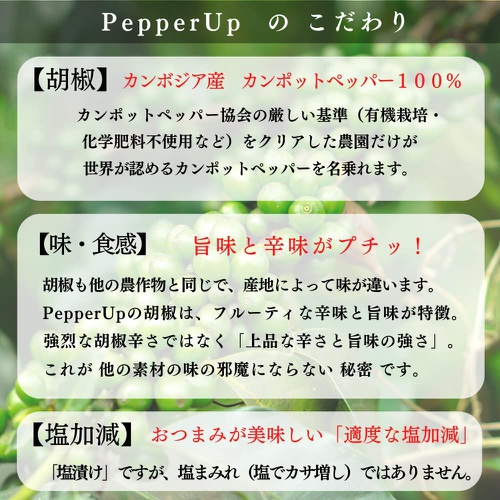  PepperUp 생후추절임50g 캄보디아 캄포트페퍼