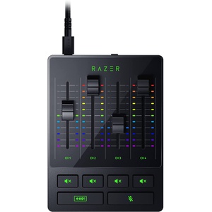 Razer Audio Mixer 오디오 믹서 뮤트 버튼 부착 스트리밍 인터페이스 4 채널